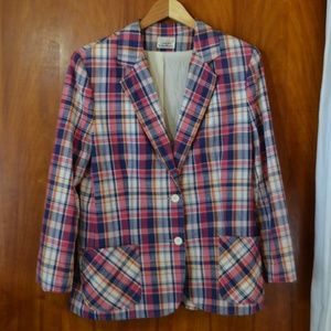 SALE! Vintage 70s Country Suburbans Plaid Blazer
